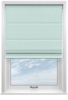 Akoya Faux Silk, Lustre Ice Blue - Motorised Roman Blind